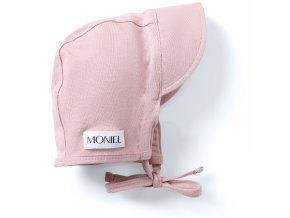 Moniel Dětská rostoucí zavazovací čepice s kšiltem Pastel růžová