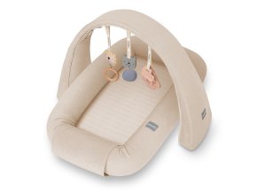 Multifunkční hnízdečko pro miminko s hrazdičkou a hračkami 3 v 1 Sleepee Sand