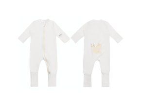 Moniel Dětský rostoucí overal Holoubek White bílá