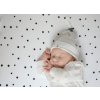 Sleepee Dětské čepice 2-4 měsíce - sada dvou kusů tečky/luční kvítí