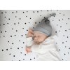 Sleepee Dětské čepice 2-4 měsíce - sada dvou kusů tečky/luční kvítí