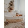 Ahojbaby Potah do Mojžíšova košíku pro miminko White Organická bavlna