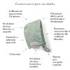 Zavazovací čepice na šňůrky mintová