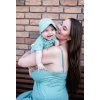 Moniel Dětská rostoucí zavazovací čepice s kšiltem Dots mintová6