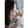 Kojící a těhotenská košilka a dětský letní overálek Moniel Dots šedá6