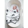 Ahojbaby Mojžíšův košík pro miminko Paper Dream white + matrace s miminkem