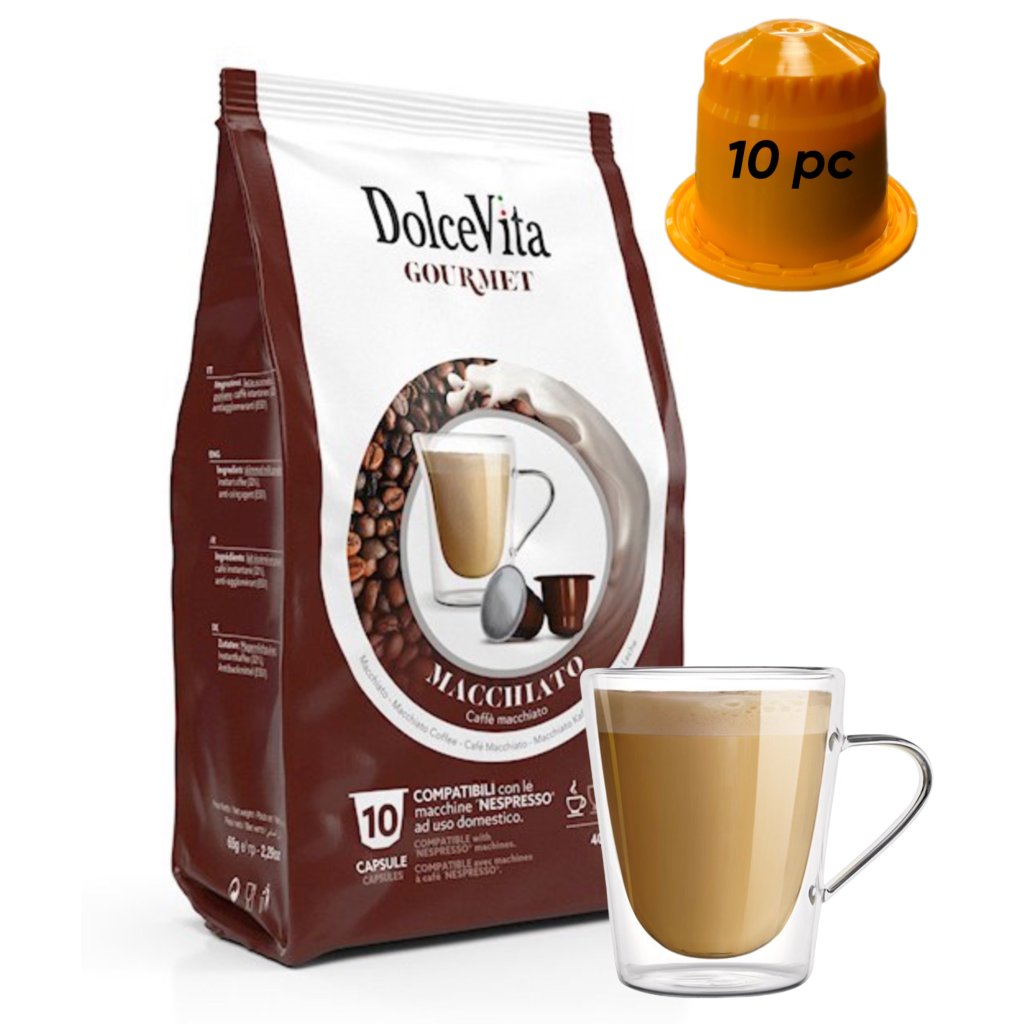 Nespresso kompatibilis Dolce Vita Caffe Macchiato kapszula 10 adagos kiszerelésben - tomilla
