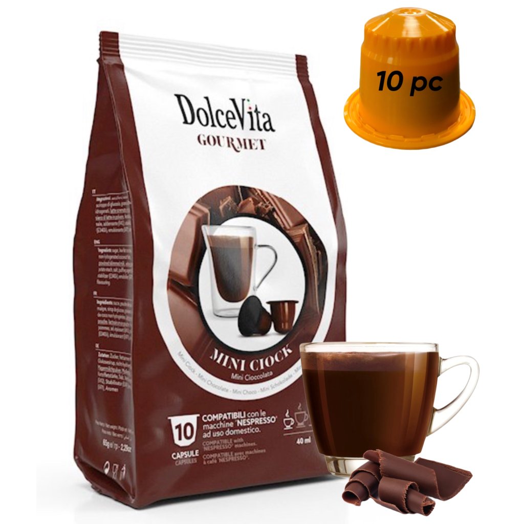 Nespresso kompatibilis Dolce Vita Mini Ciock forrócsoki kapszula 10 adagos kiszerelésben - tomilla