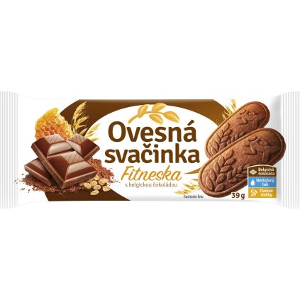 ovesna svacinka fitneska s cokoladou 39g nejkafe cz