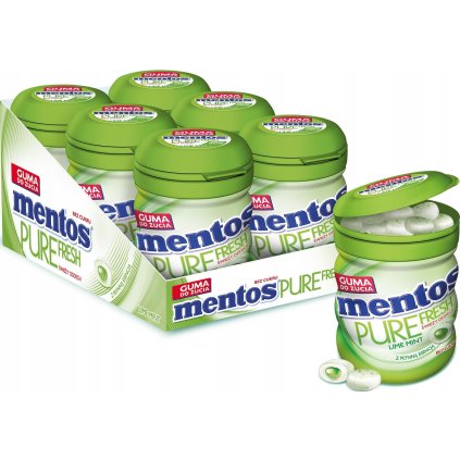 mentos pure fresh lime mint karton 6ks nejkafe cz