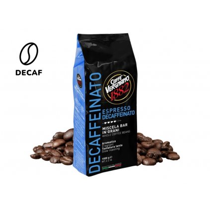 vergnano decaf bezkofeinova zrnkova kava 1 kg