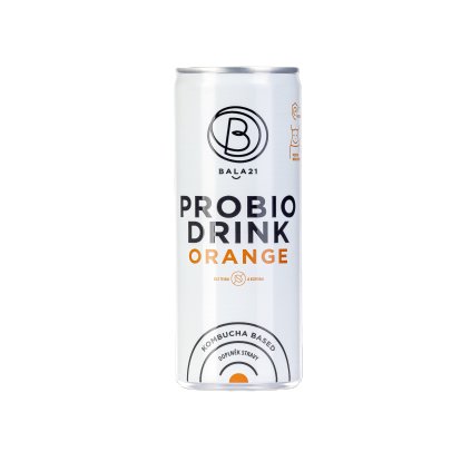 Bala21 Probiodrink Orange Kombucha Pomeranč s probiotiky 250 ml