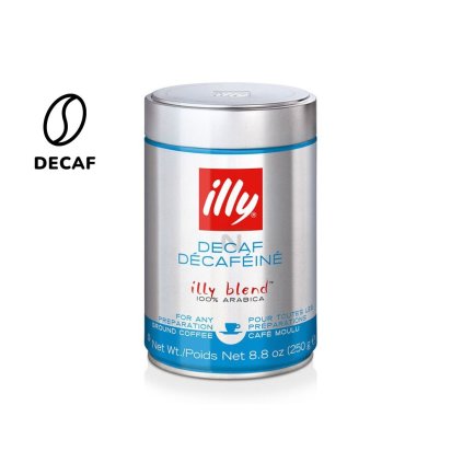 mleta kava illy decaffeinated bezkofeinova kava 100 arabica 250g