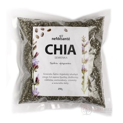 Nefdesanté Chia semínka semena Šalvěje 250g nejkafe cz