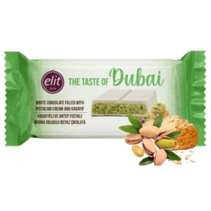 Elit Dubai Pistachio White Chocolate 90g