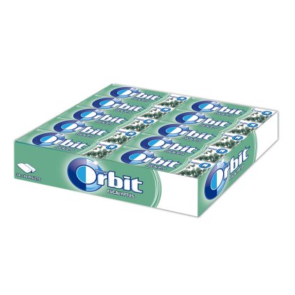 Wrigley's Orbit Eucalyptus Blahovičník bez Cukru Žvýkačky 30 kusů x 14g Karton