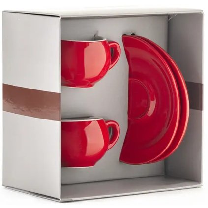 Danesi Duo szett piros - Darkova kazetta 2 csésze és 2 csészealj - piros