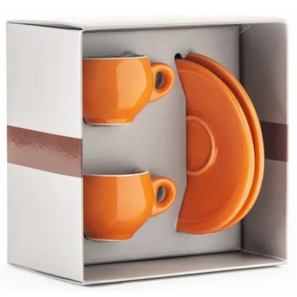 Danesi Duo Set Orange - Darkova Kazeta 2 salky a 2 podsalky - oranžová