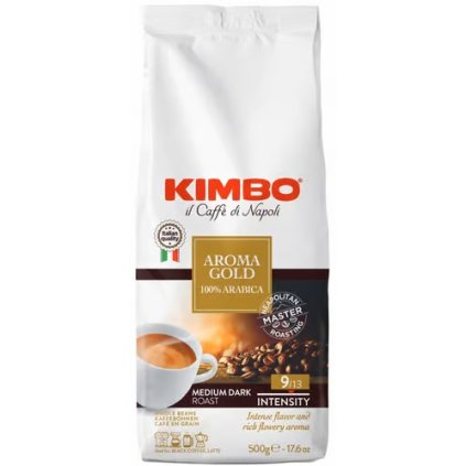 Kimbo Aroma Gold 100% Arabica zrnková Káva 500g