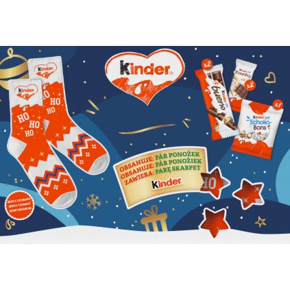 Kinder Dárková sada mix sladkostí + ponožky 179g