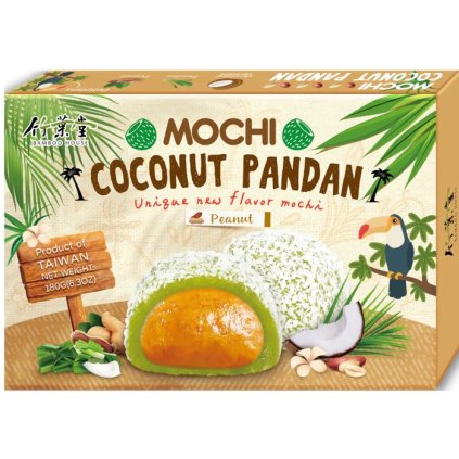 Bamboo house Mochi Kokosový Pandan s Arašídy 180g