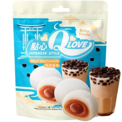 Qlove japán Boba tejes tea keksz 120g