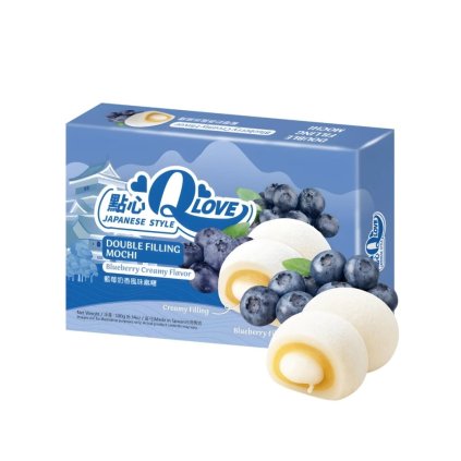 Qlove Japonské Koláčky Creamy Blueberry Double Filling Mochi 180g
