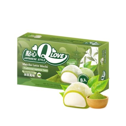 Qlove japán matcha latte mini mochi keksz 80g