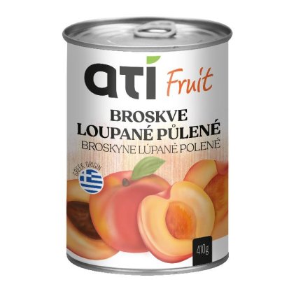 ATI Fruit broskve loupané půlené 410g