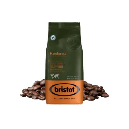 bristot rainforest zrnkova kava 1 kg nejkafe cz