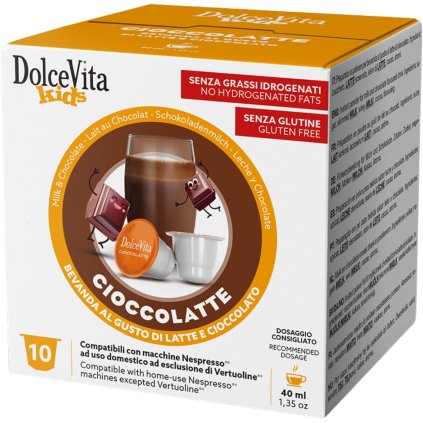 Kapsle do Nespresso Italfoods Dolce Vita CIOCCO LATTE čokoládový nápoj s mlékem  10 kusů