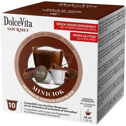 Kapsle do Nespresso Italfoods Dolce Vita MINI CIOCK čokoládový nápoj 10 kusů