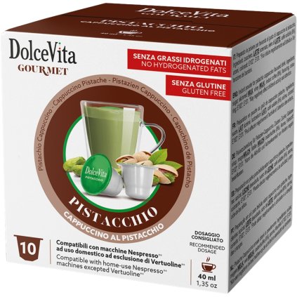 Kapsle do Nespresso Italfoods Dolce Vita CAPPUCCINO s pistácií 10ks