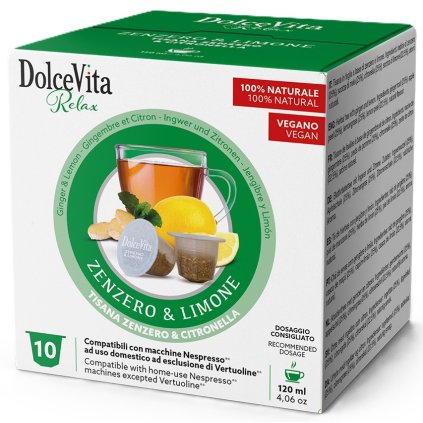 Kapsle Italfoods Dolce Vita Citrónový čaj se zázvorem do Nespresso 10 kusů
