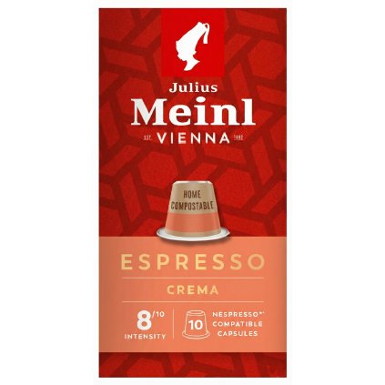 Kompostovatelné kávové kapsle Julius Meinl INSPRESSO Espresso Crema do Nespresso 10ks