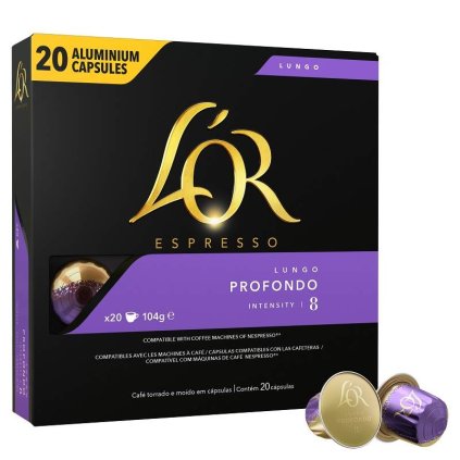 5735 1 l or lungo profondo intenzita 8 20 hlinikovych kapsli kompatibilnich s kavovary nespresso