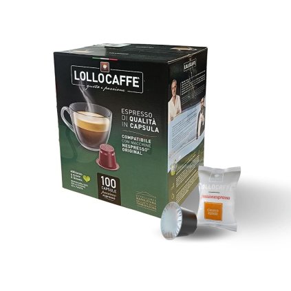 kavove kapsle lollo caffe classico espresso do nespresso 100 kusu