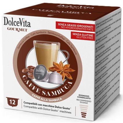 Dolce Vita Káva Sambuca do Dolce Gusto 12 kusů kapslí