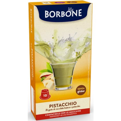 borbone nespresso bíla cokolada pistacie nejkafe cz