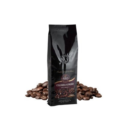 aira coffee colombia supremo zrnkova kava 250 g