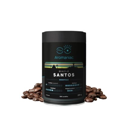 cerstve prazena kava brazilie santos zrnkova 250 g