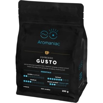 kava aromaniac espresso gusto zrnkova 250g nejkafe cz