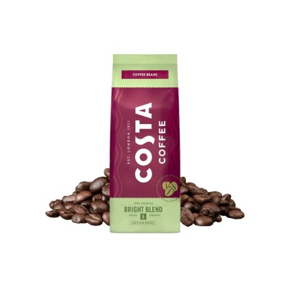 costa coffee bright blend medium zrnkova kava 500g nejkafe cz