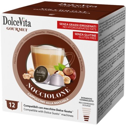Dolce Vita Cappuccino Lískový Ořech do Dolce Gusto 12 kapslí