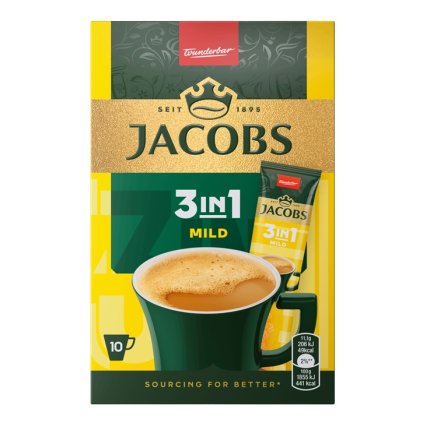Jacobs Latte 3v1 Instantní káva 10 x 11,1g