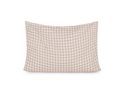 Povlak na polštář v přírodní kostkované barvě