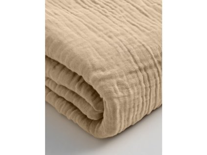 Mušelínové napínací prostěradlo tělové barvy