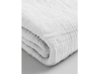 Mušelínové napínací prostěradlo Bílé