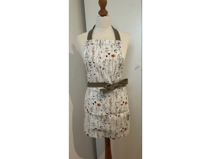 Lněná zástěra Luční květ