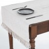 Tom Linen asztali futó rojtokkal – Warsa Natural, 65x140 cm